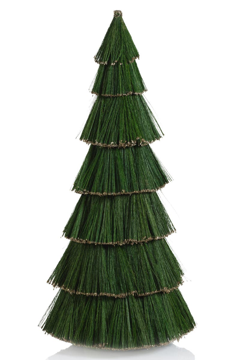 Zodax Tiger Grass Tree Figurine, Main, color, Moss Green/ Gold