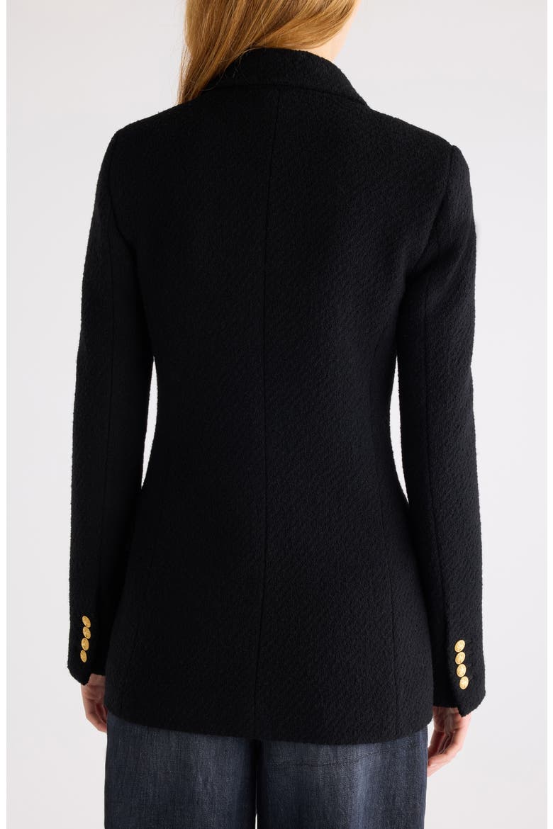 Wool Blend Bouclé Peacoat, Alternate, color, BLACK
