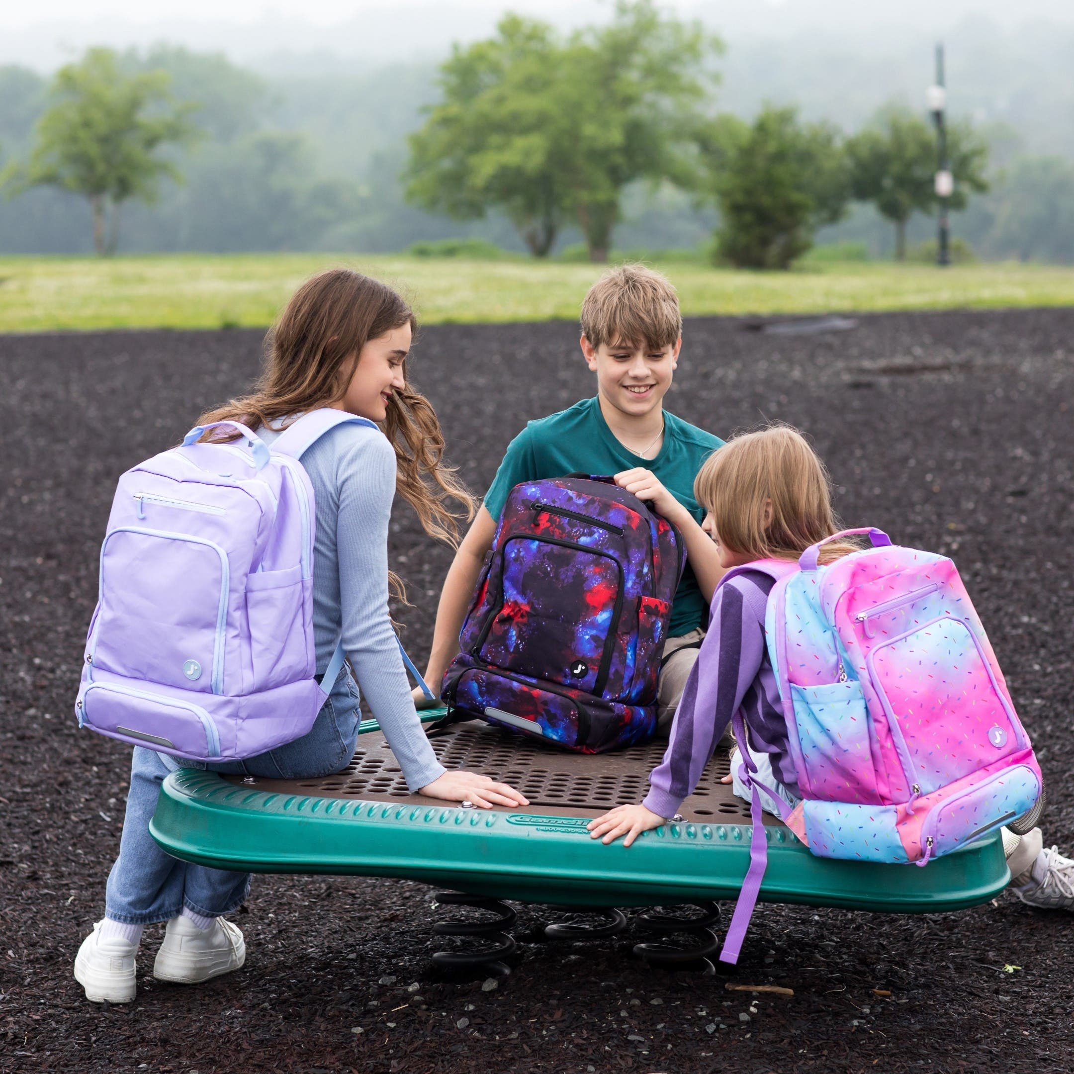 J World Unisex Packmate 2 in 1 School Backpack With Built-in Lunch Bag, Alternate, color, Icon Checkers