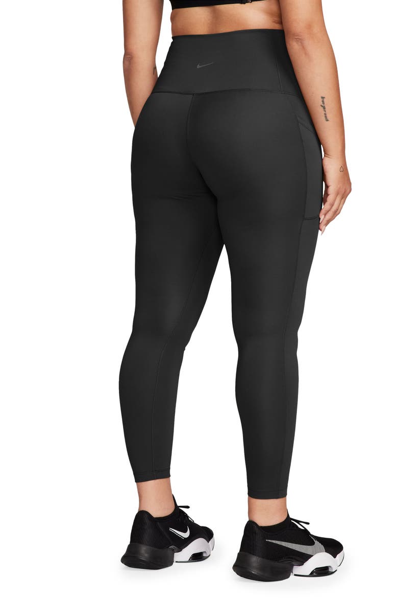 Dri-FIT High Waist 7/8 Pocket Maternity Leggings, Alternate, color, BLACK