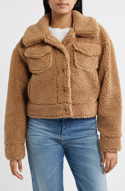 Frankie Faux Shearling Trucker Jacket