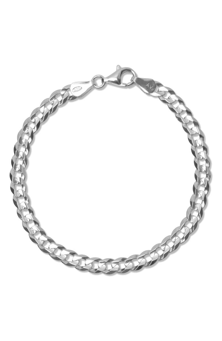 Argento Vivo Sterling Silver Curb Chain Bracelet, Main, color, 