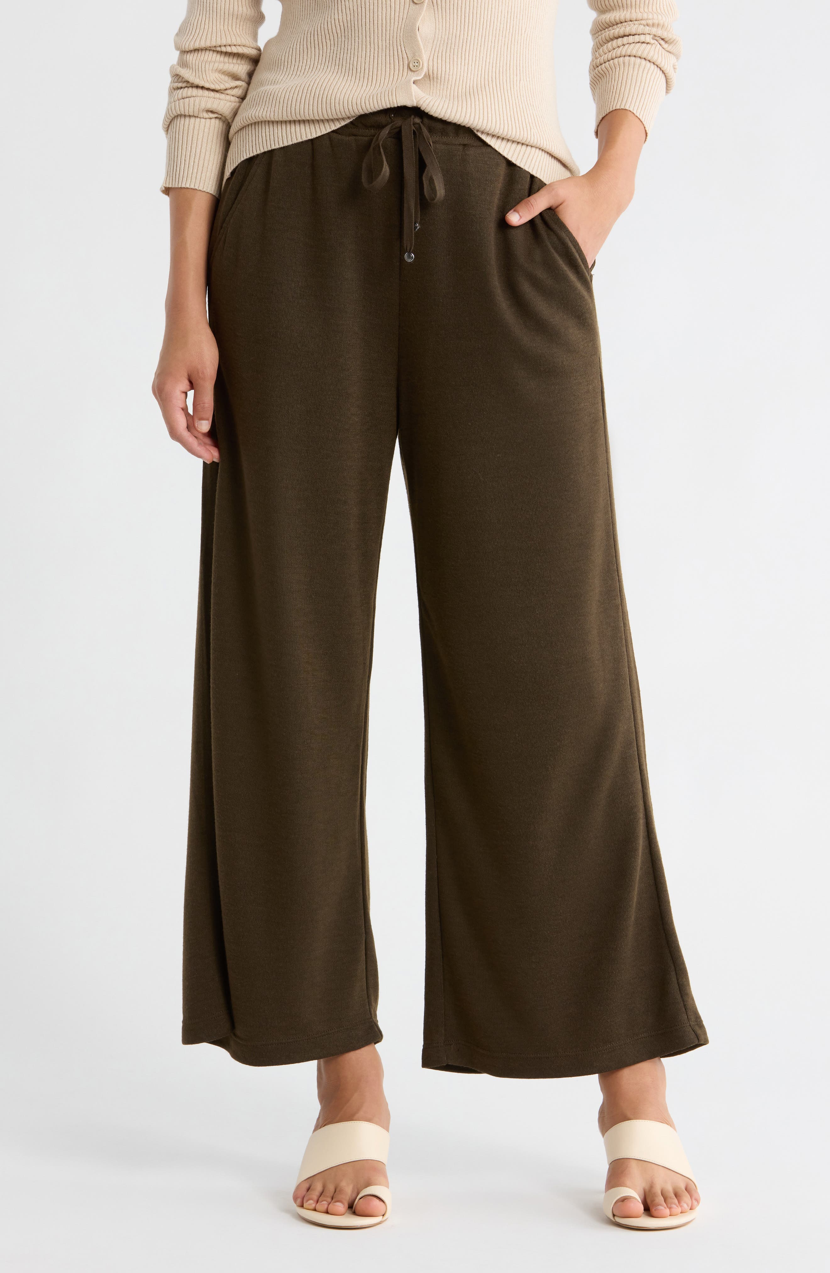 MAX STUDIO Crop Drawstring Pants