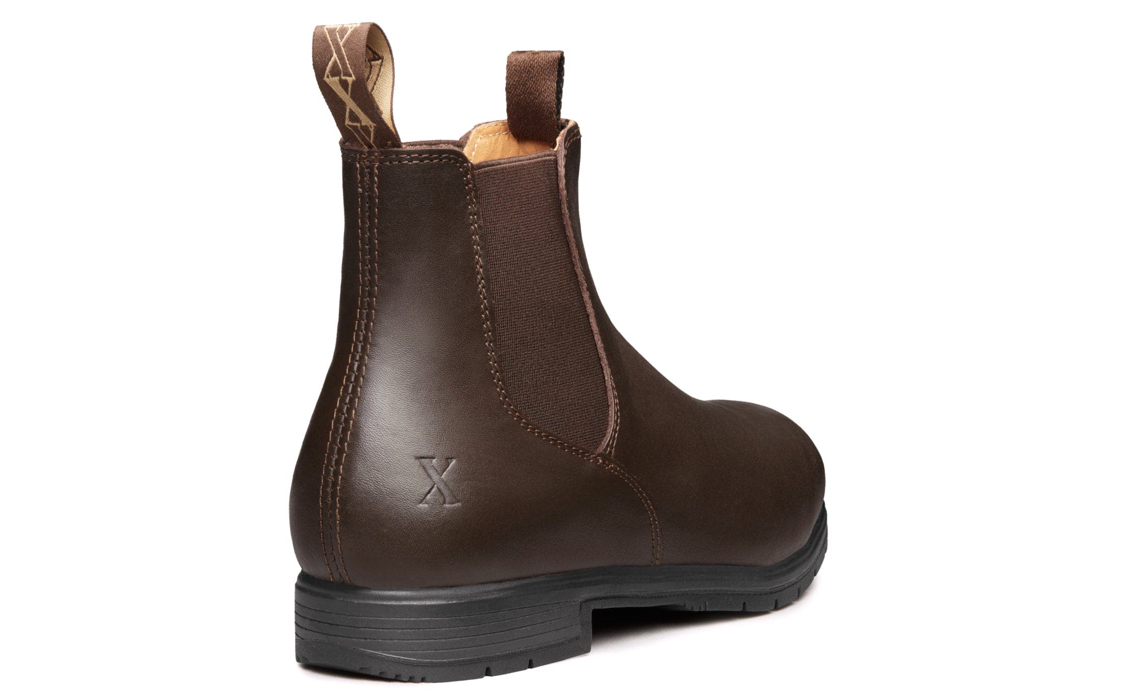 Xena Workwear Valence Steel Toe Pull On Safety Boot, Alternate, color, Chestnut Brown