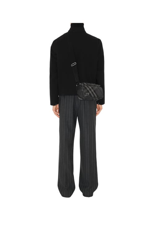 Burberry Grid Crossbody Bag In Charcoal