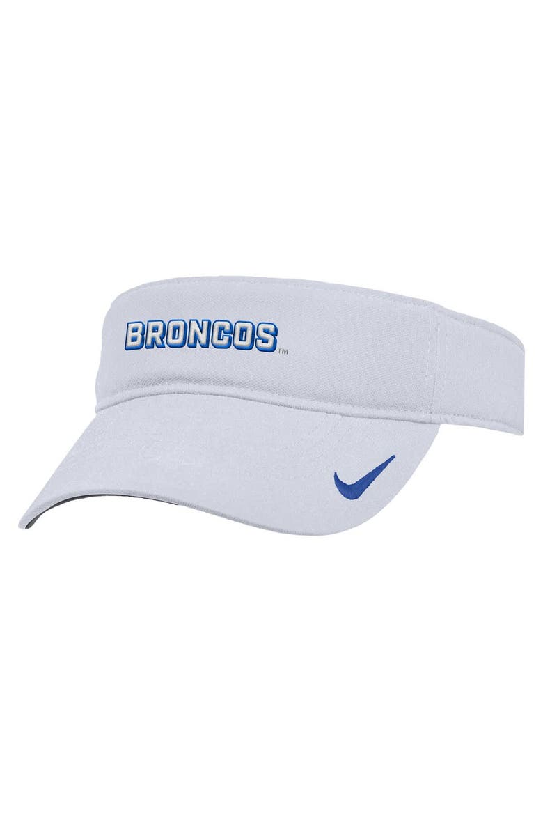 Men's Nike White Boise State Broncos 2025 On-Field Ace Performance Adjustable Visor, Main, color, White