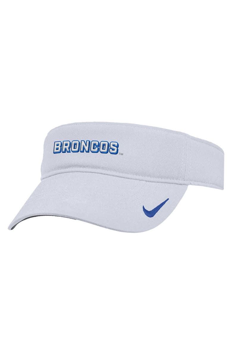 Nike Men's Nike White Boise State Broncos 2025 On-Field Ace Performance Adjustable Visor, Main, color, White