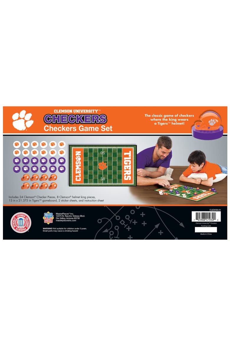 Clemson Tigers Checkers Board Game, Alternate, color, Multicolor