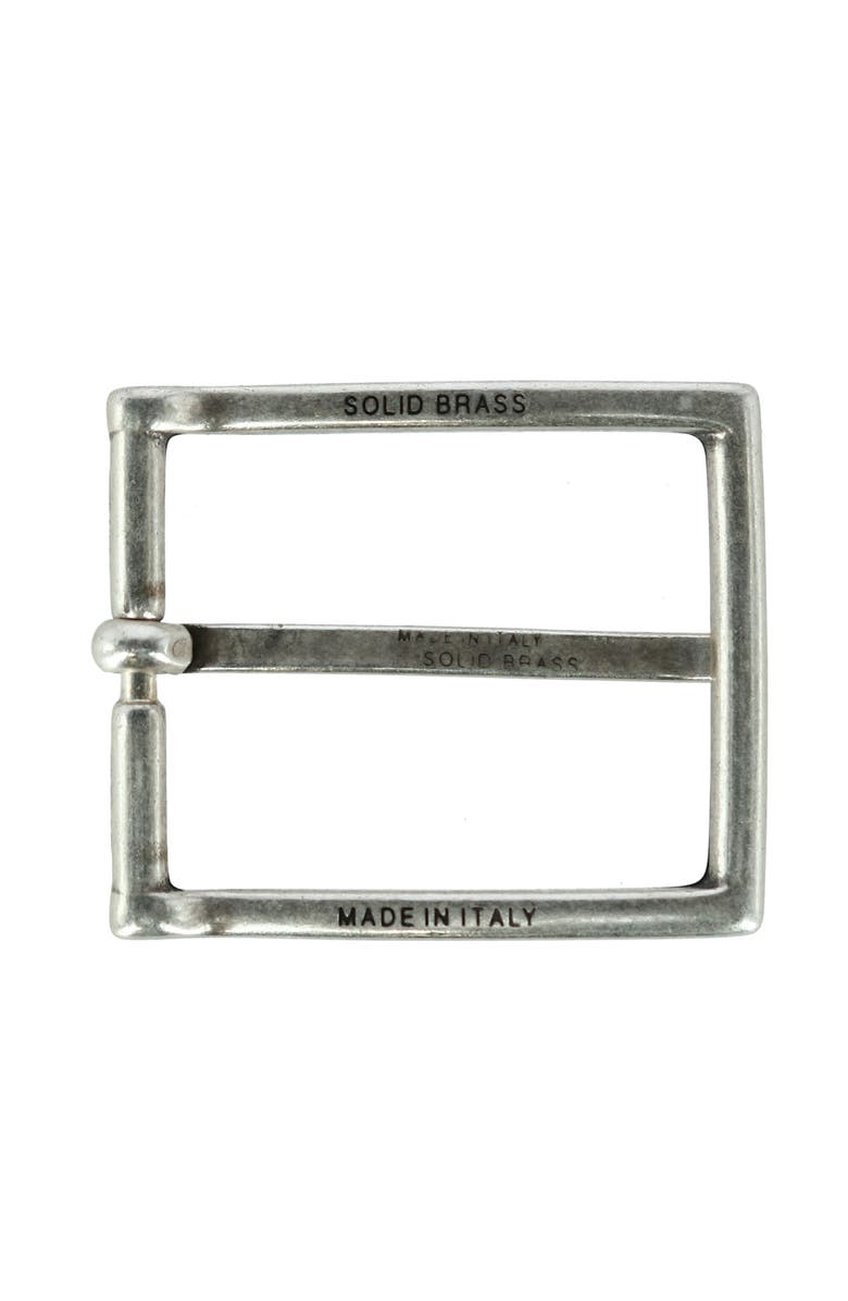 Trafalgar 35mm Classic Solid Brass Single Pronged Harness Belt Buckle, Alternate, color, Silver