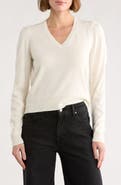 FRAME Frankie V-Neck Wool Blend Sweater