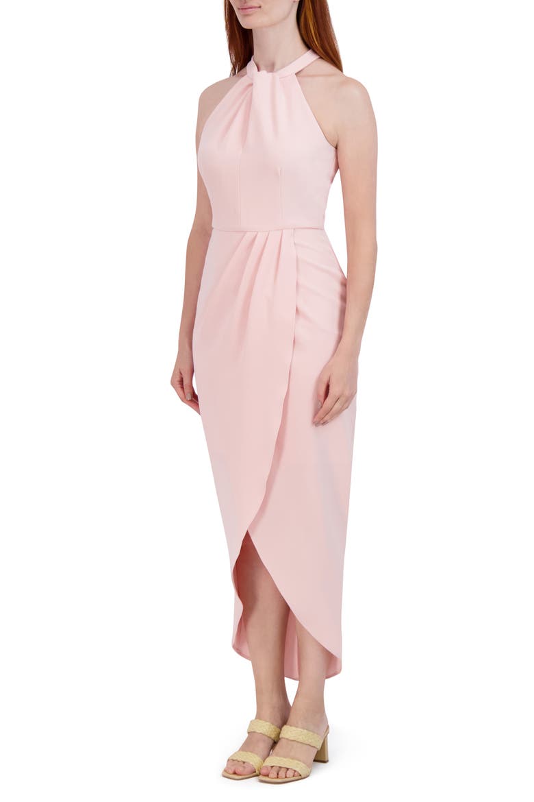 Knot Neck Halter Dress, Alternate, color, PINK/BLUSH