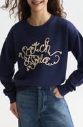 Scotch & Soda Ribbon Embroidered Logo Sweatshirt