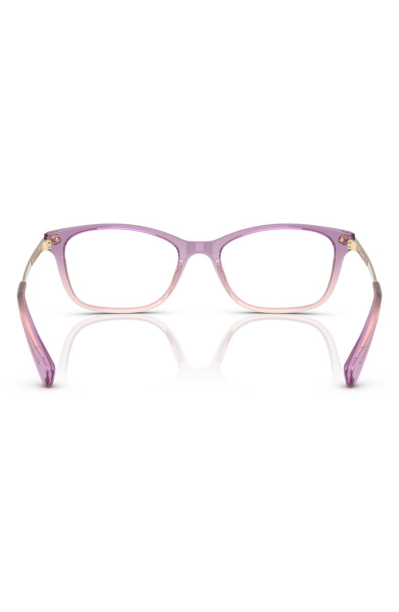 COACH 51mm Rectangular Optical Glasses, Alternate, color, Amethyst / Pink / Demo Lens