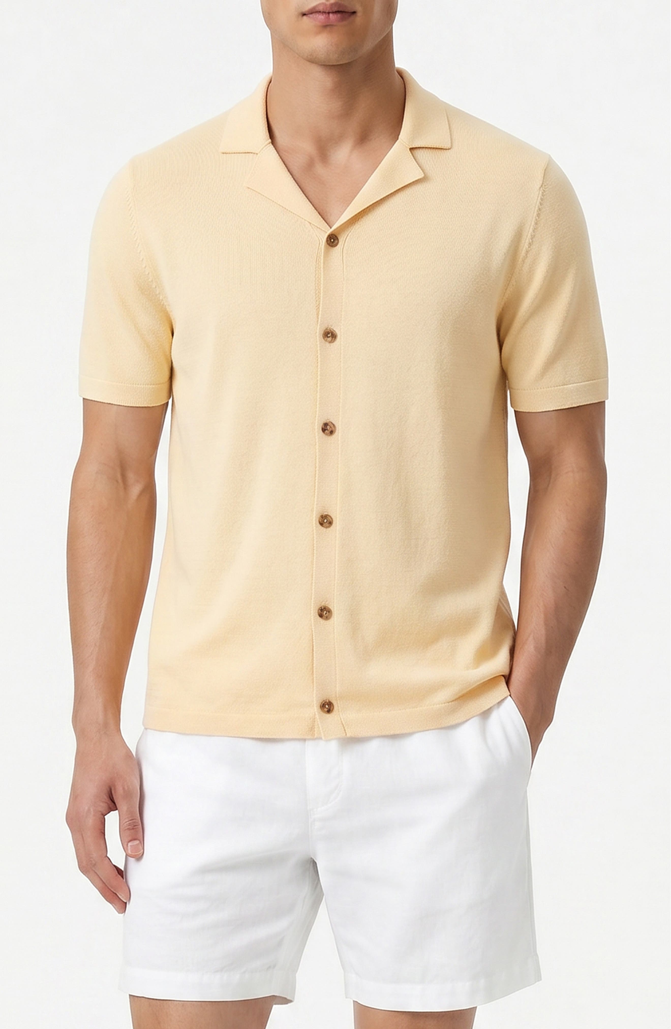 Onia Cotton Linen Blend Camp Sweater
