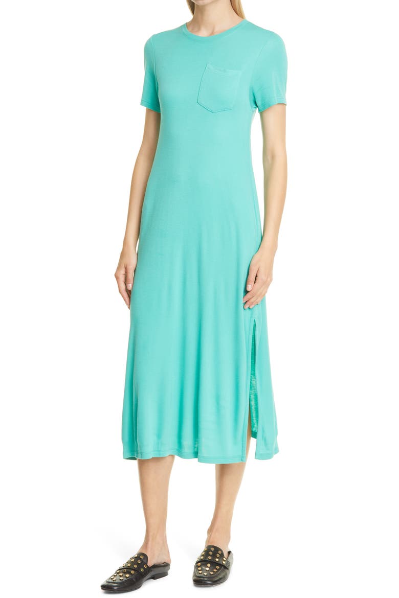 T-Shirt Dress, Alternate, color, JADE