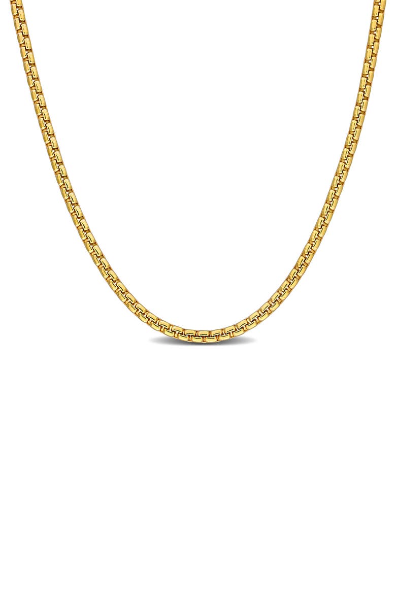 DELMAR Box Link Chain Necklace, 1.10mm, Main, color, 