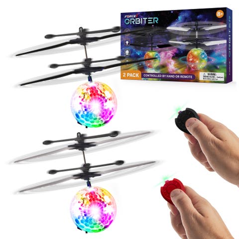 Orbiter Flying Orb Ball Hand Operated Drones - 2 Pcs