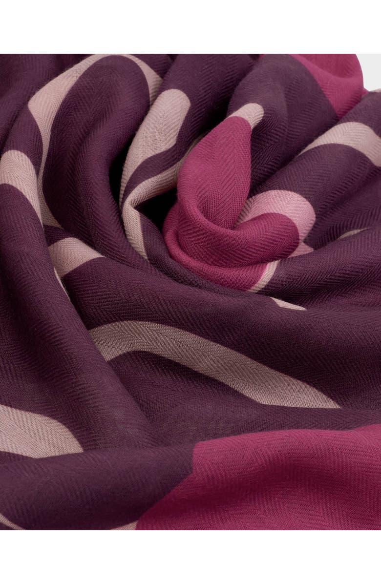 Katie Loxton Organic Heart Printed Scarf in Maroon And Cherry, Alternate, color, Maroon And Cherry