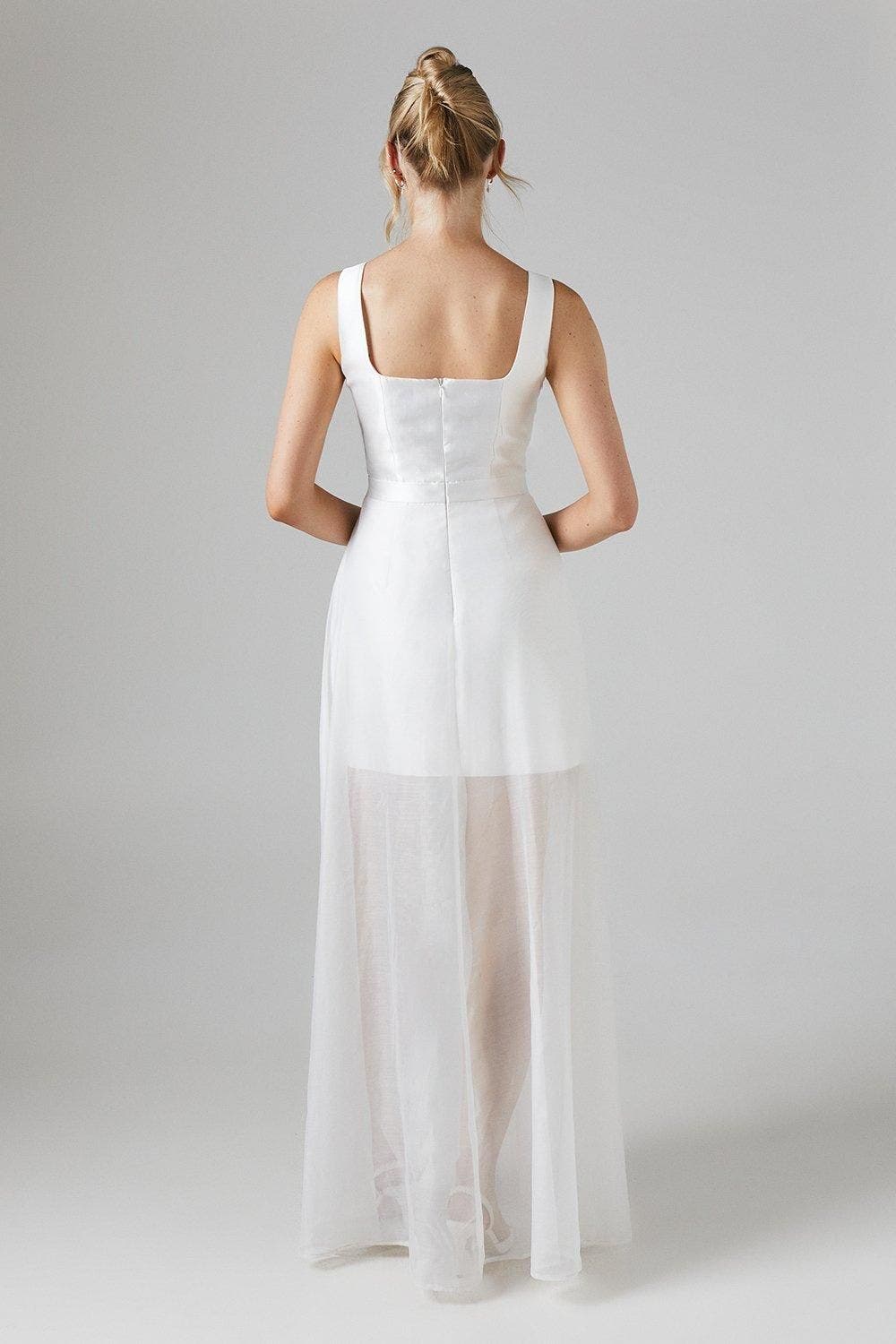 Twill Mini Wedding Dress - image 2