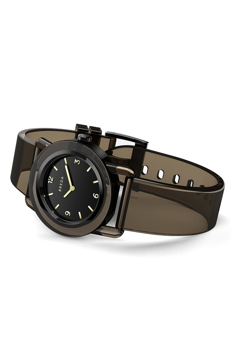 BREDA Play Glow in the Dark Rubber Strap Watch, 35mm, Alternate, color,