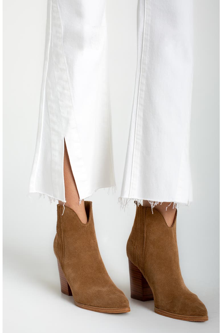 Hannah Raw Split Hem Crop Flare Jeans, Alternate, color, BRIGHT WHITE