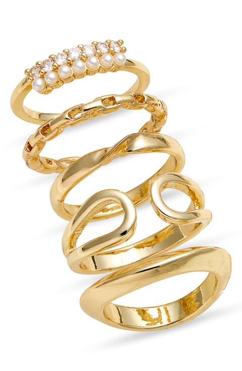 Set of 5 Assorted Stacking Rings