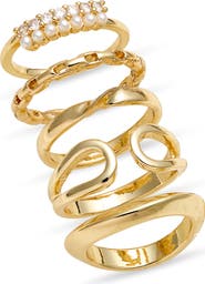 Nordstrom Set of 5 Assorted Stacking Rings