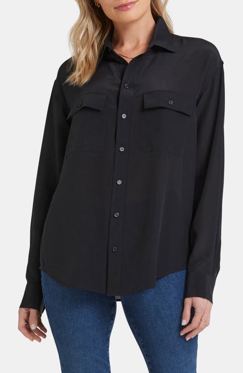 Lauren Silk Button-Up Shirt