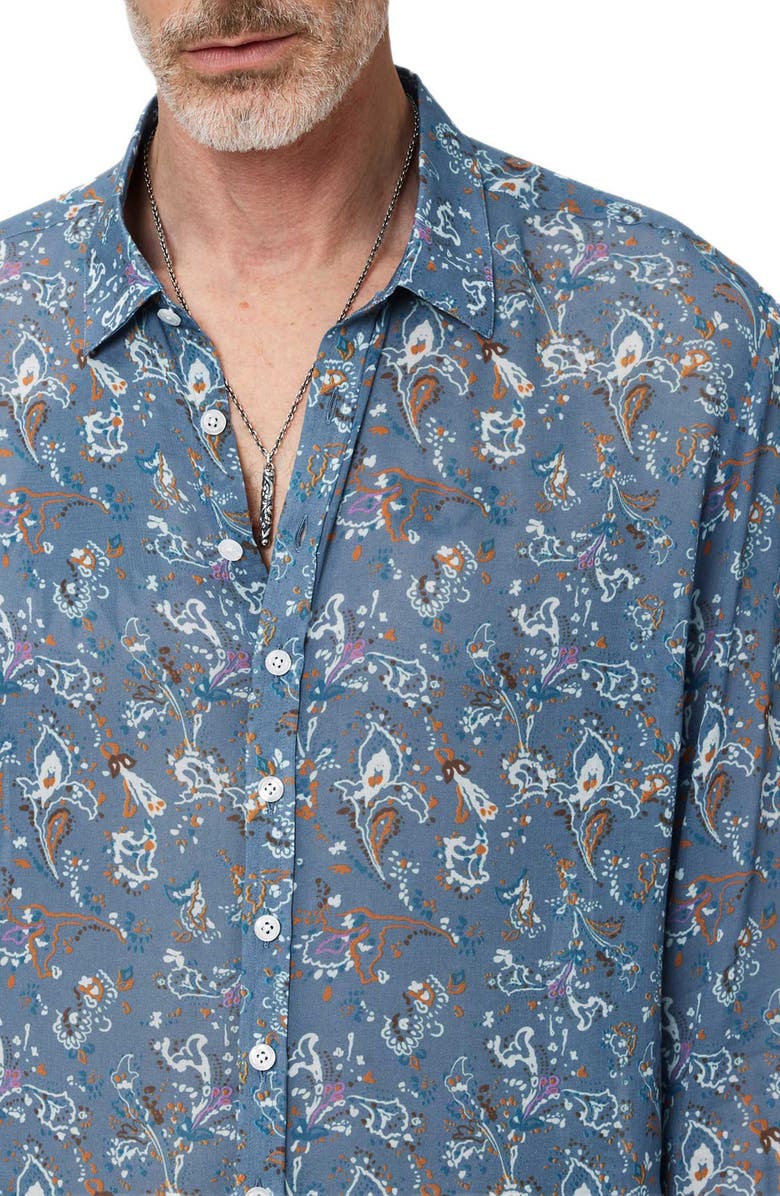 John Varvatos Bucks Button-Up Shirt, Alternate, color, Steel Blue