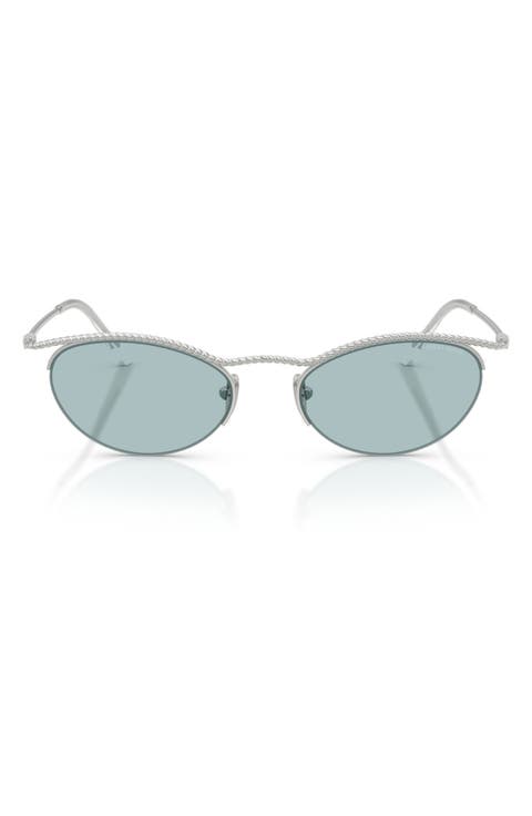 50mm Semi Rimless Butterfly Sunglasses