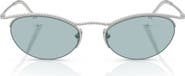 AX Armani Exchange 50mm Semi Rimless Butterfly Sunglasses