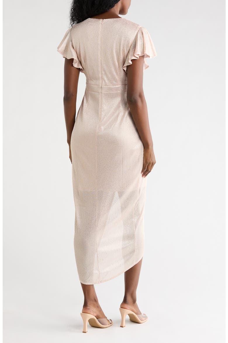 Ruffle Sleeve Tulip Maxi Dress, Alternate, color, GOLD BLUSH