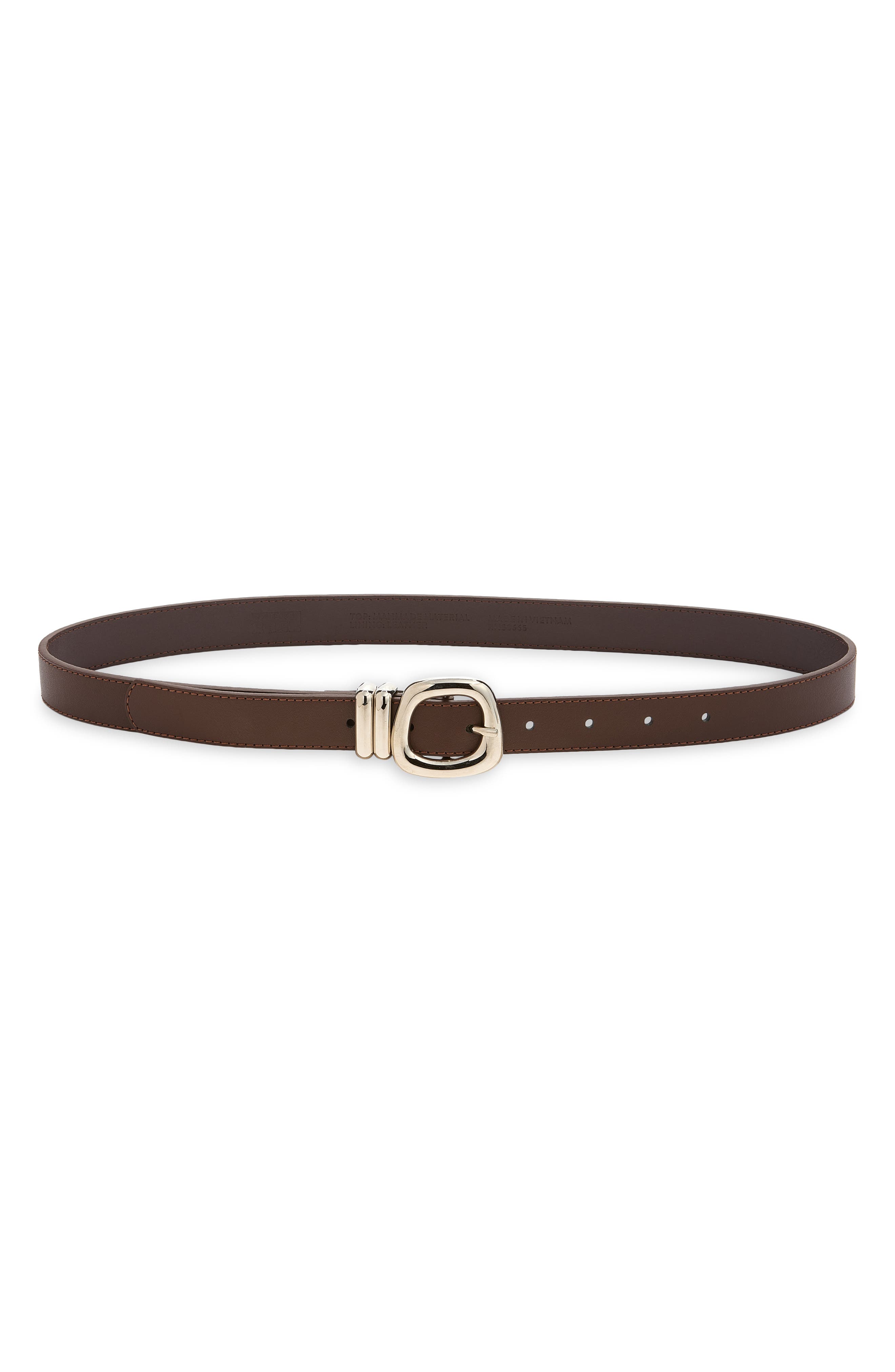 NORDSTROM RACK Faux Leather Double Keeper Belt