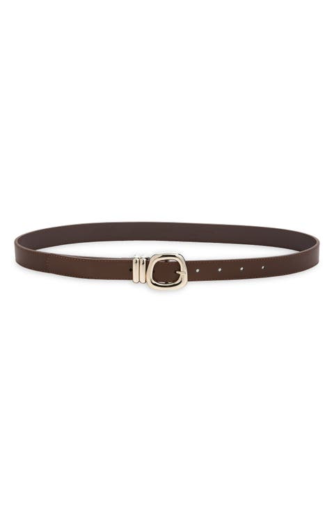Faux Leather Double Keeper Belt