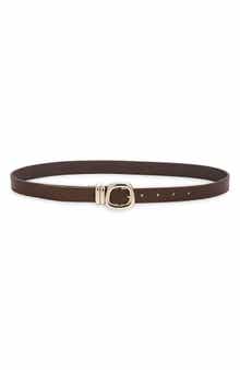 NORDSTROM RACK Faux Leather Double Keeper Belt
