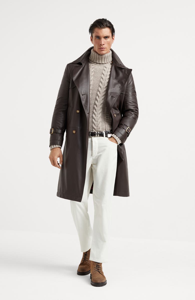 Brunello Cucinelli Italian fit five-pocket trousers, Alternate, color, 