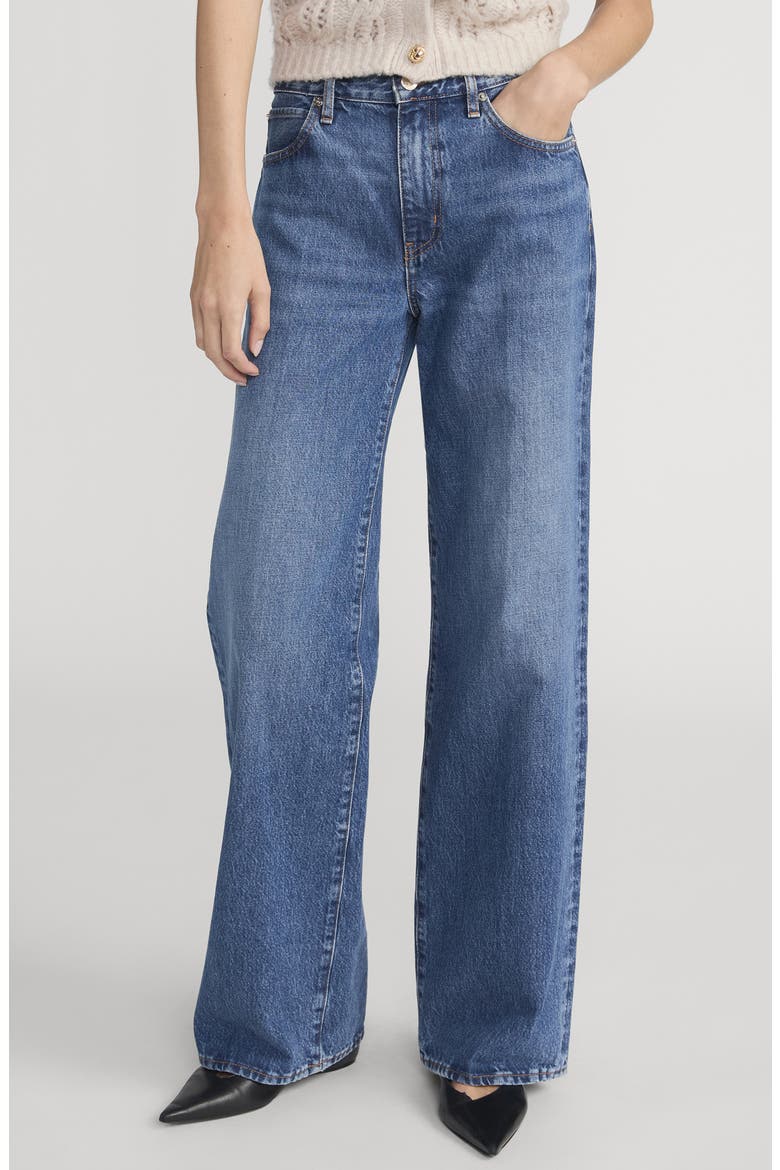 The Stroll High Waist Wide Leg Jeans, Main, color, PARTRIDGE