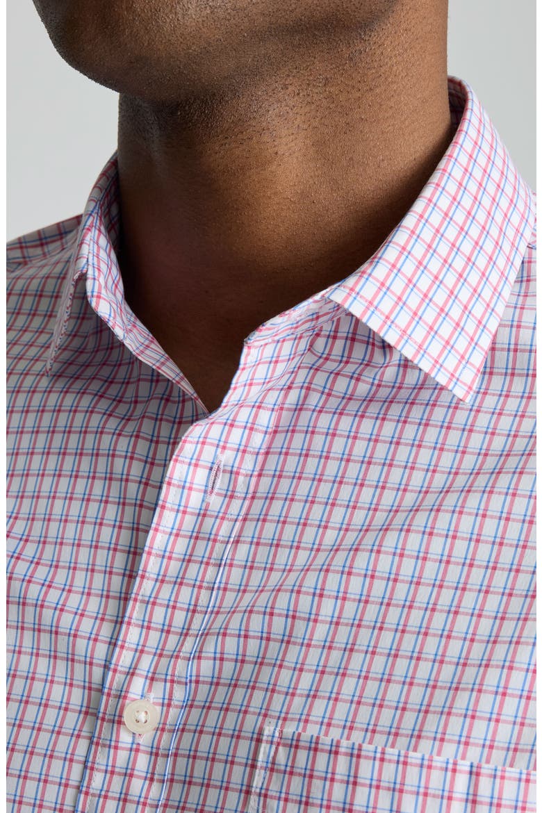 Plaid CottonTek Performance Button-Up Shirt, Alternate, color, PINK