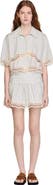 SANDRO Striped cotton skort