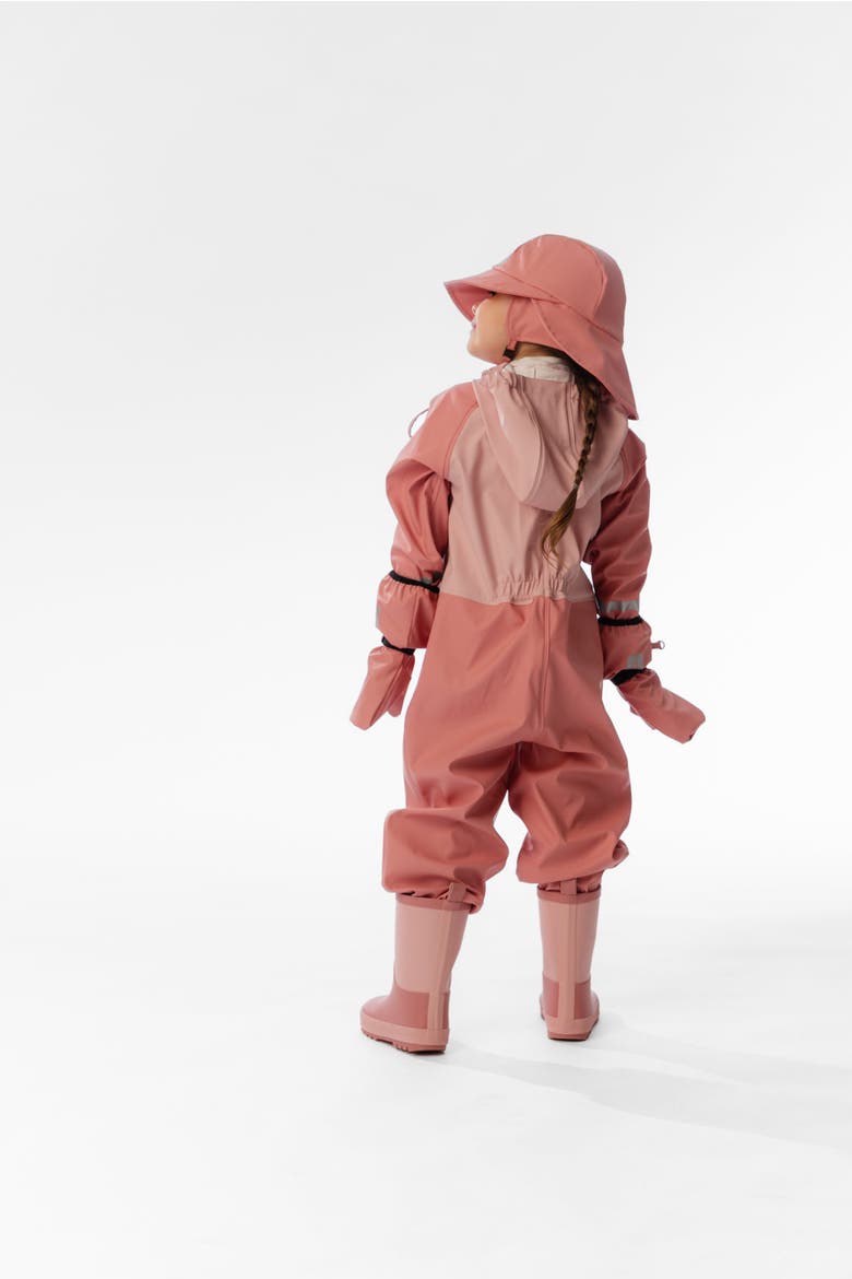 Rain Hooded Reflective One Piece, Alternate, color, Pink