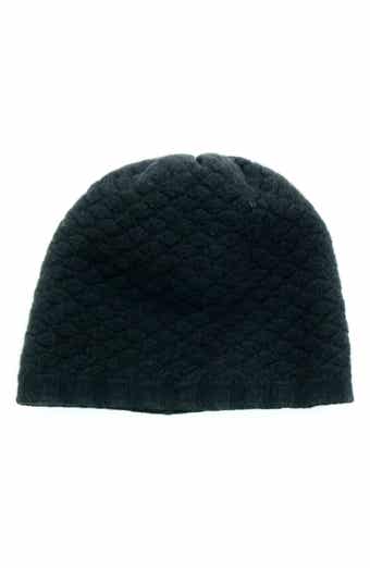 Portolano Basketweave Stitch Cashmere Beanie