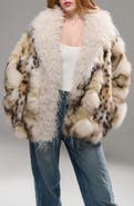 AZALEA WANG Vira Faux Fur Jacket