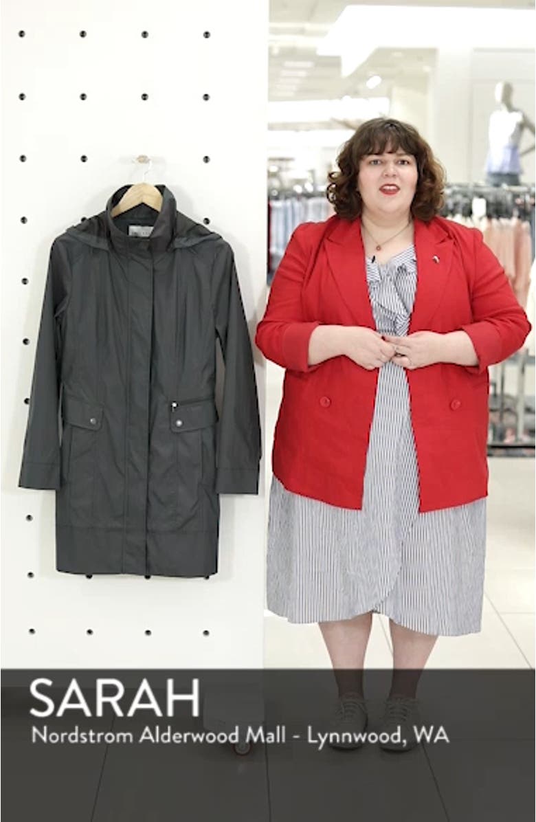 Back Bow Packable Hooded Raincoat