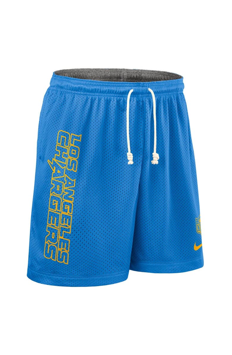 Nike Men's Nike Powder Blue Los Angeles Chargers Sideline Reversible Performance Shorts, Alternate, color, Powder Blue
