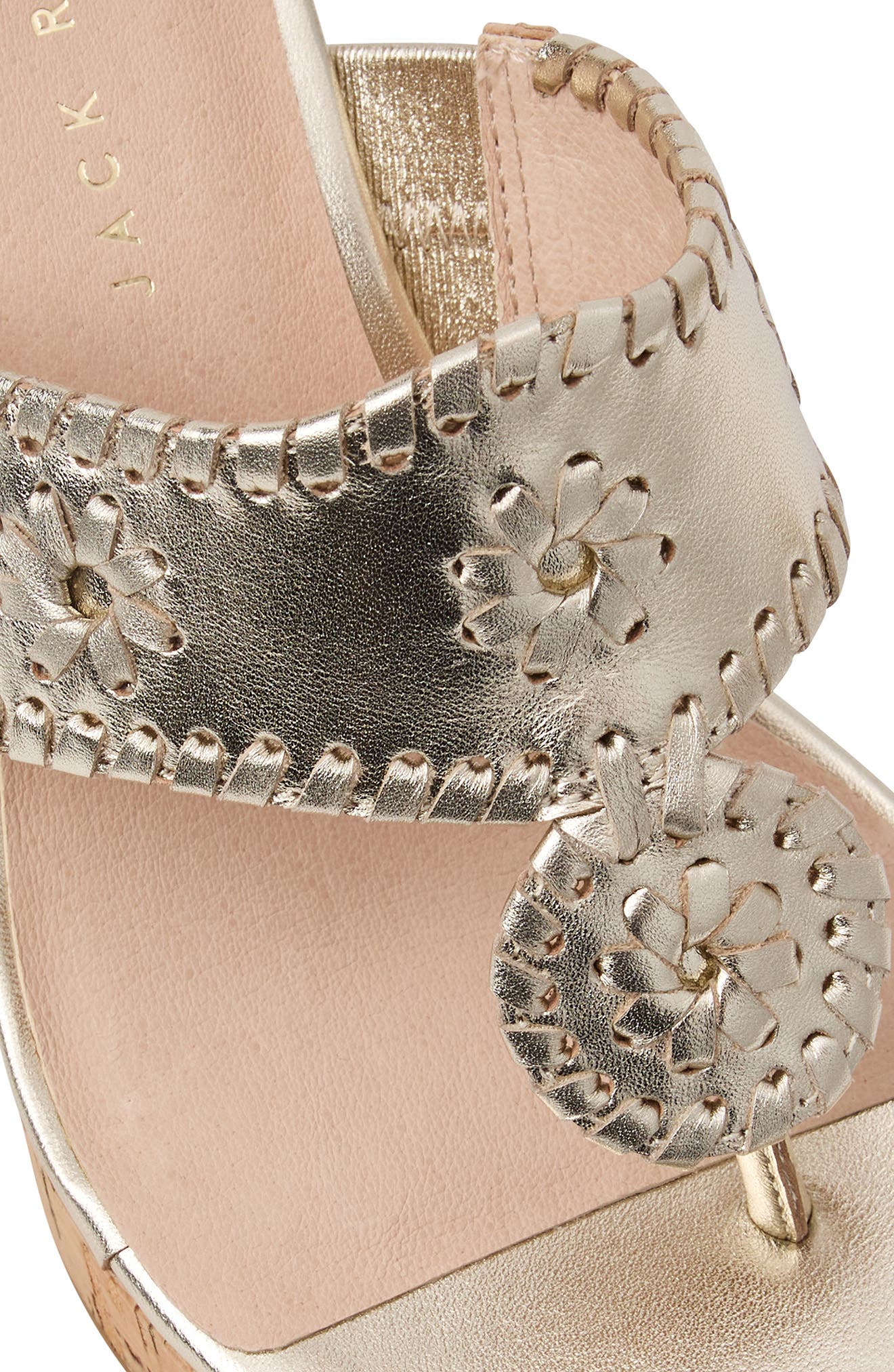 Jack Rogers Jacks High Wedge Sandal, Alternate, color, Platinum