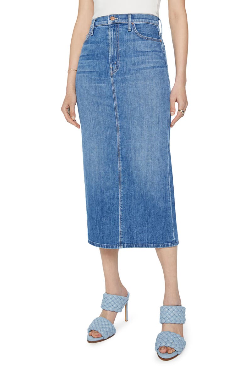 MOTHER The Pencil Pusher Denim Skirt, Main, color, 
