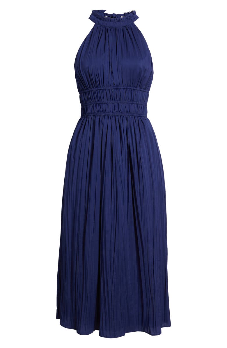 Eliza J Halter Midi Dress, Alternate, color, Navy