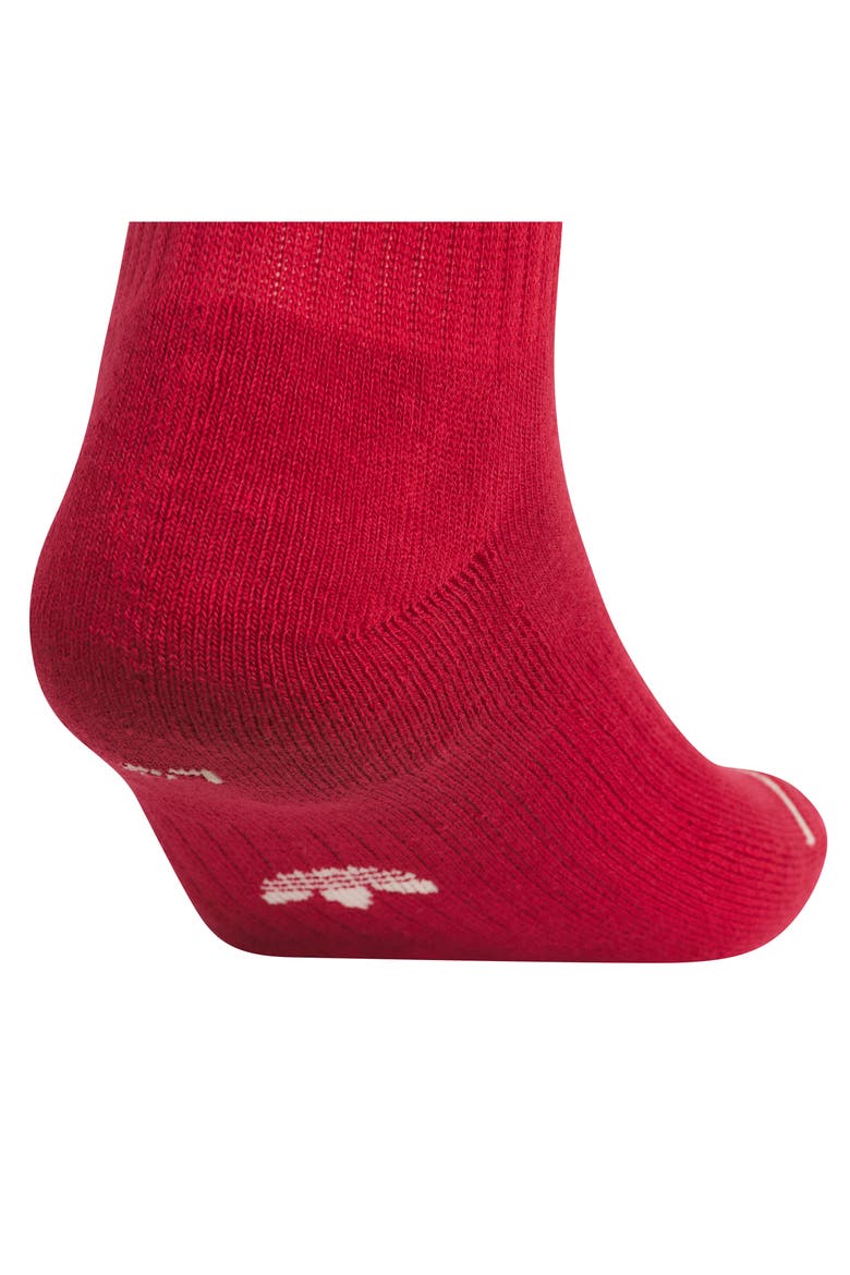 Trefoil 3.0 3-Pack Assorted Crew Socks, Alternate, color, TEAM RED/ YELLOW/ INDIGO