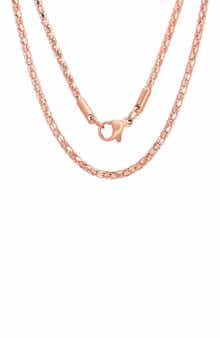 18k Rose Gold Plated Chain Necklace