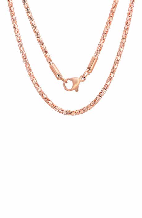 18K Gold Plate Box Chain Necklace